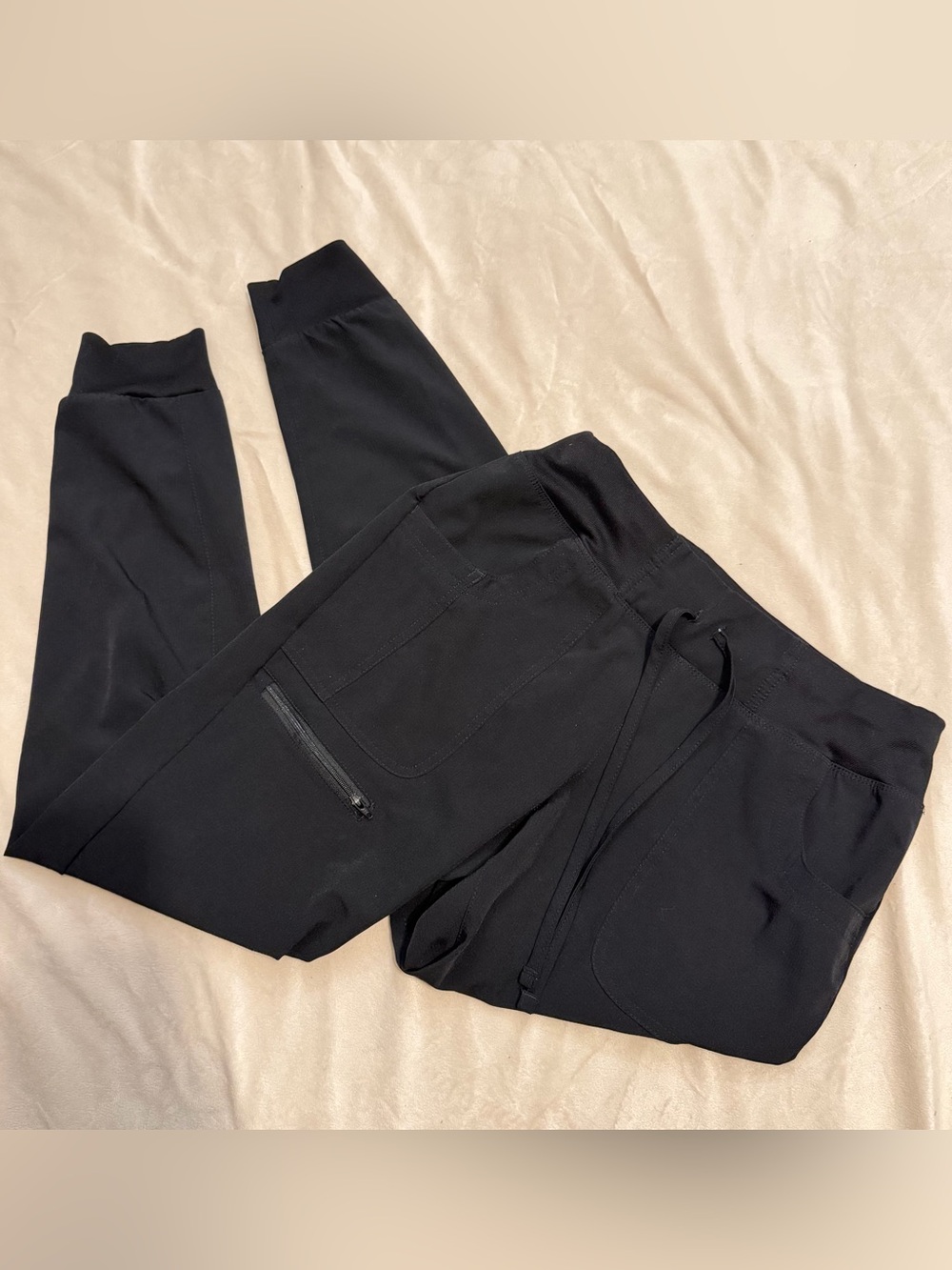 HeartSoul Black Women's Jogger Track Pants with Drawstring